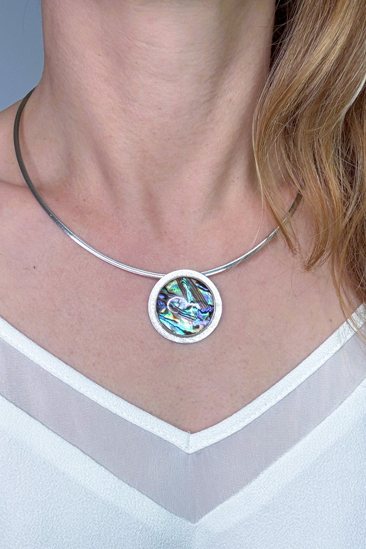 Abalone Sterling Silver Necklace