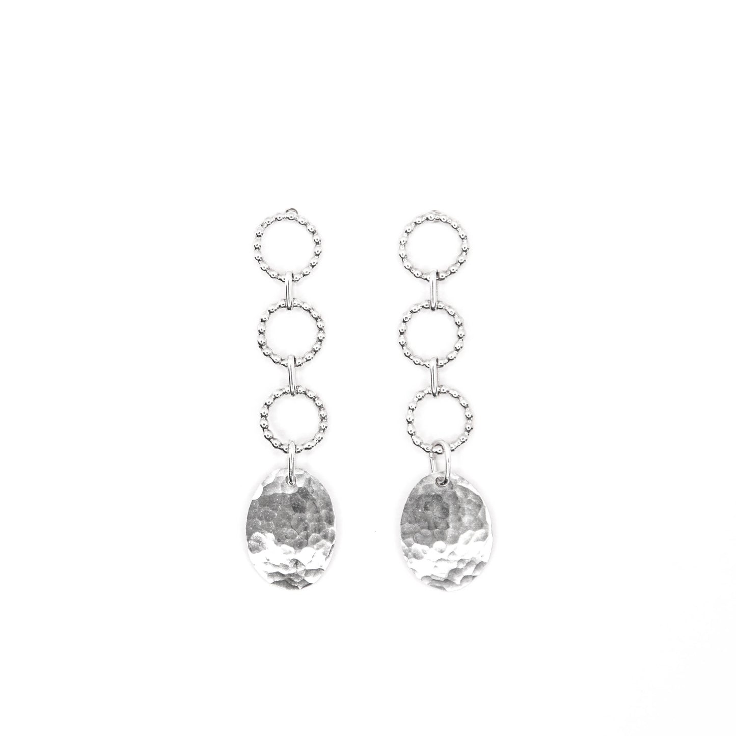 Trinity + Shield Dangle Earrings