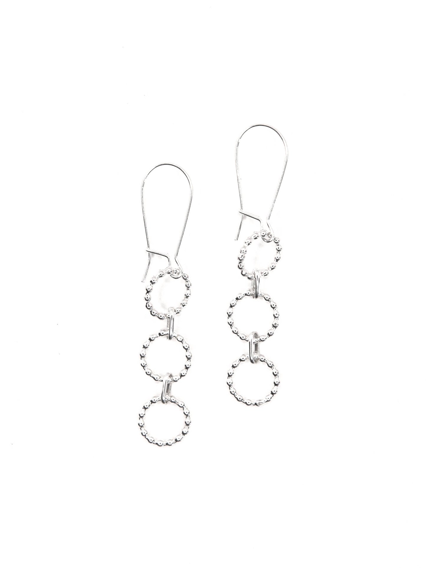 Trinity Beaded Circle Drop Earrings