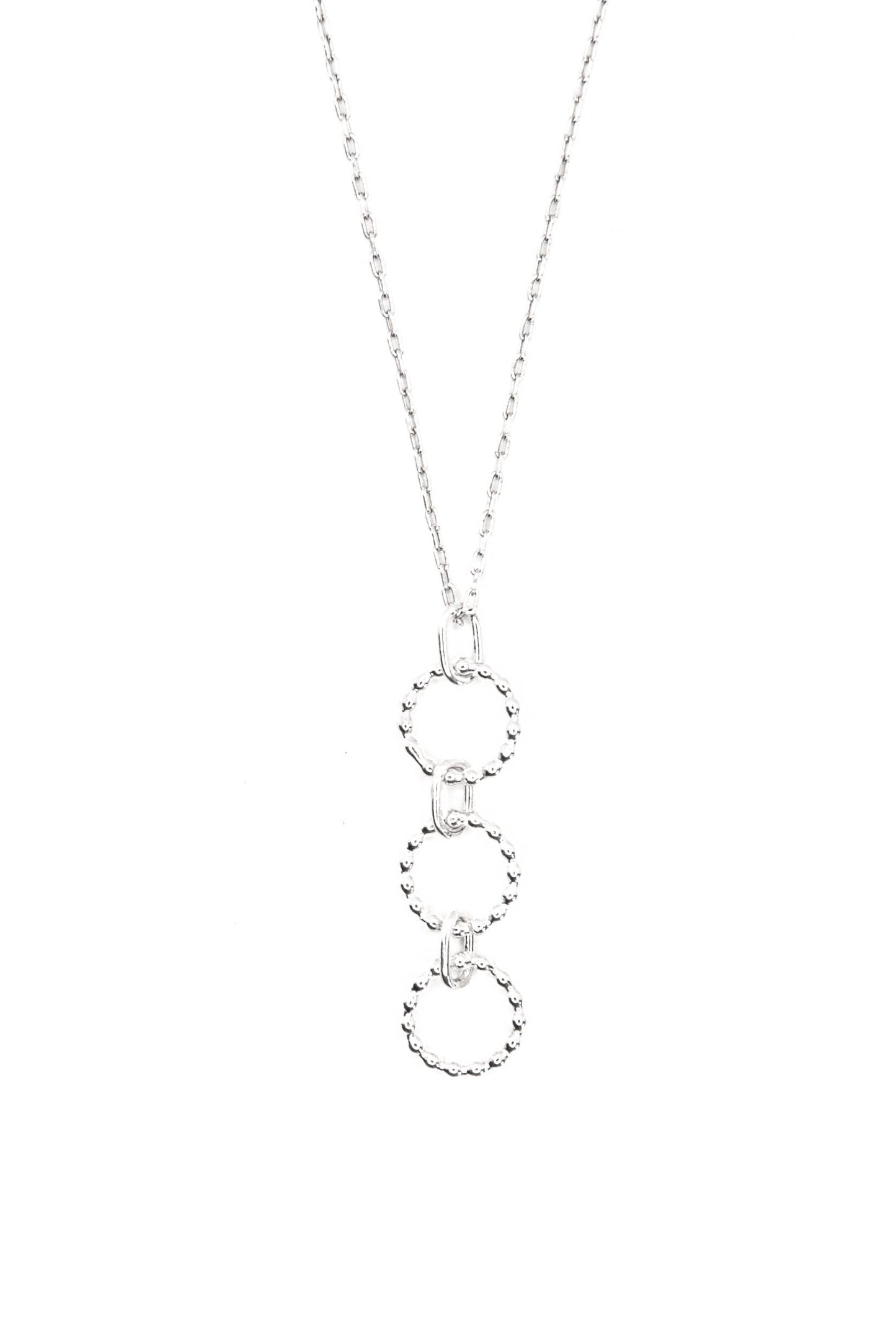 Trinity Beaded Circle Necklace