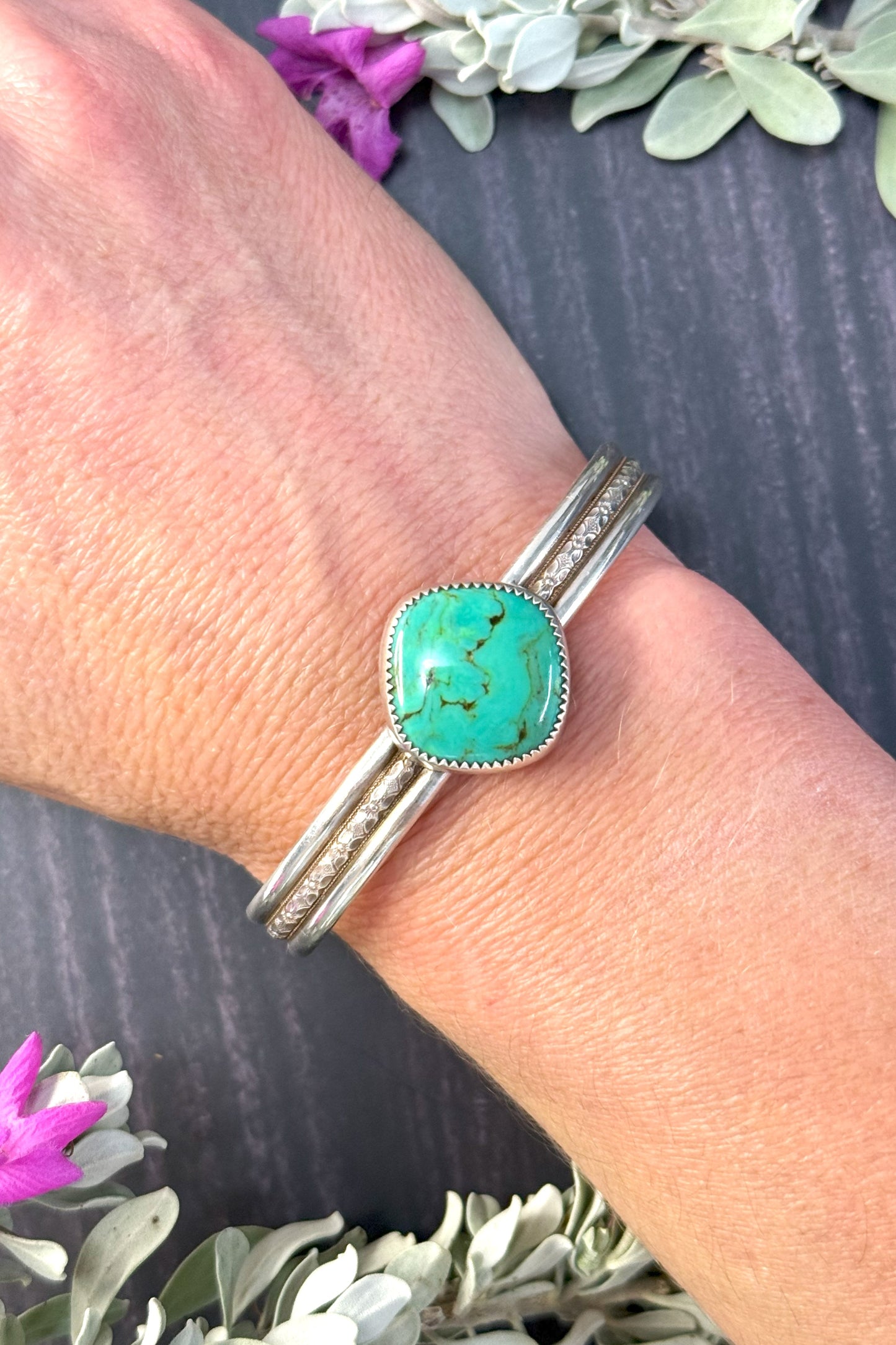 Faustite Sterling Silver Cuff