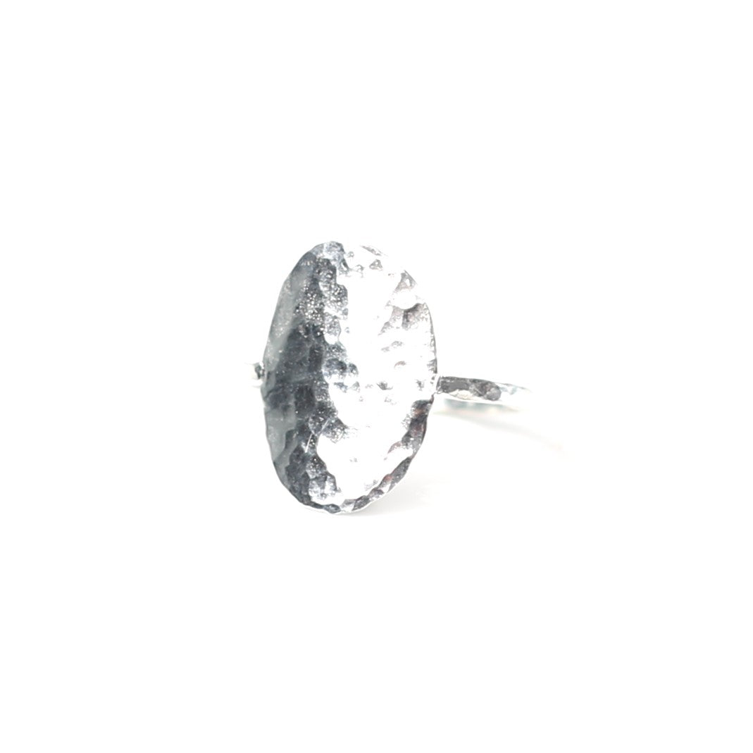 Hammered Shield Ring