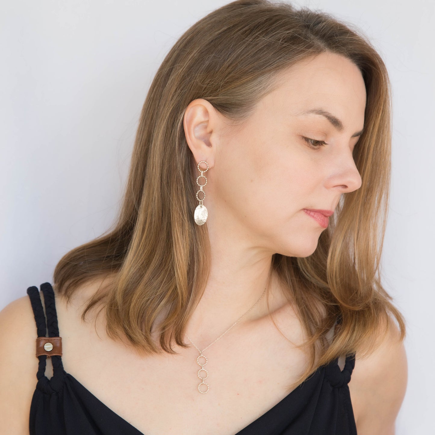 Trinity Beaded Circle Necklace