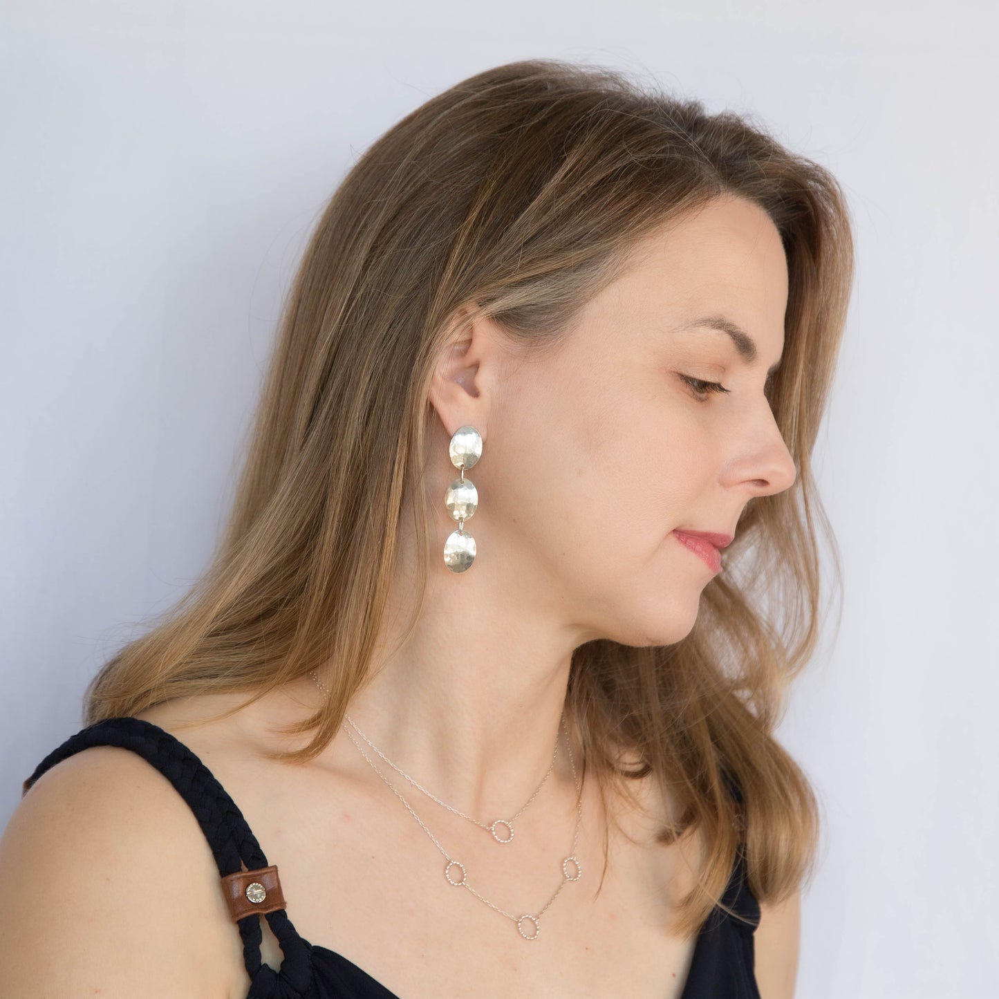 Trinity Shield Dangle Earrings