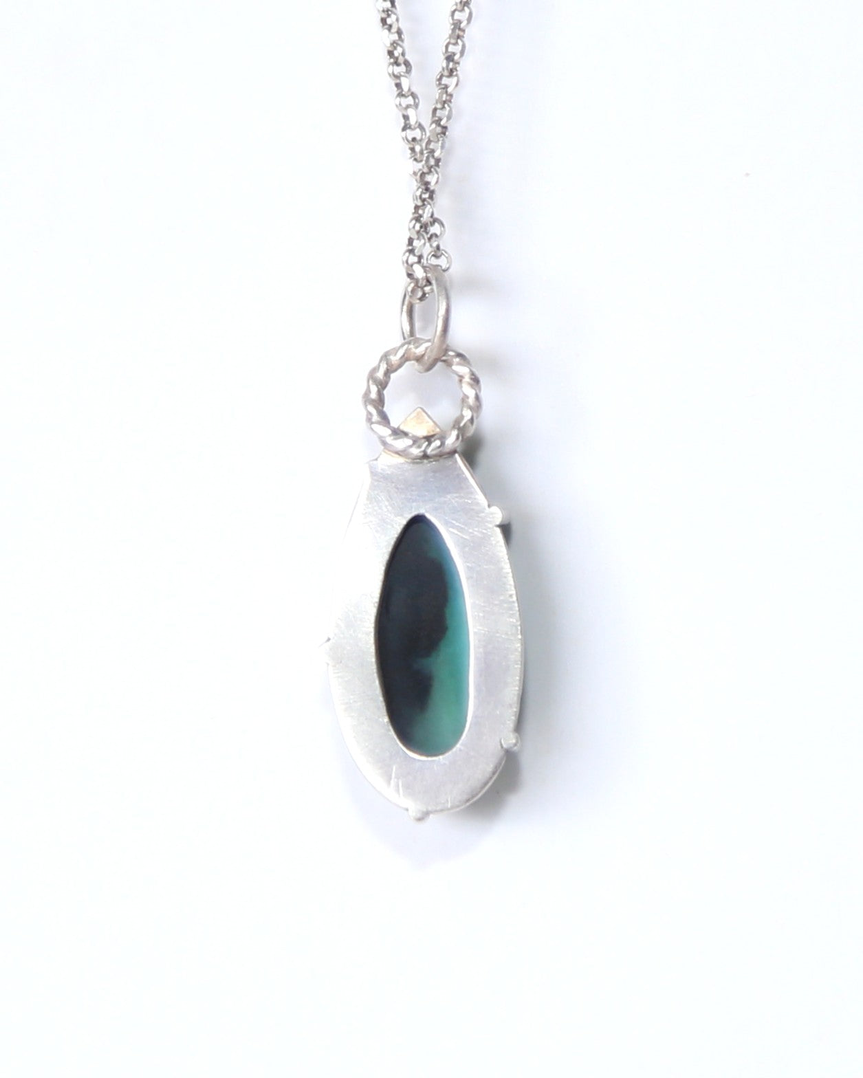 Opalized Petrified Wood Sterling Silver Necklace