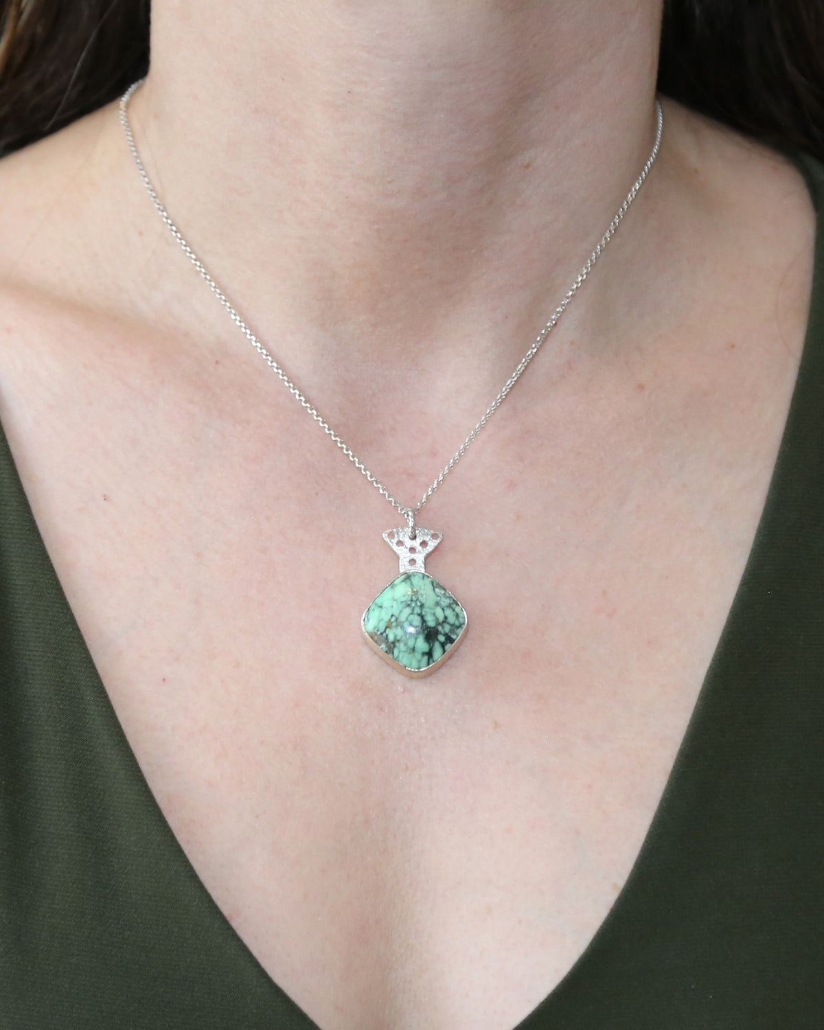 Australian Variscite Sterling Silver Necklace