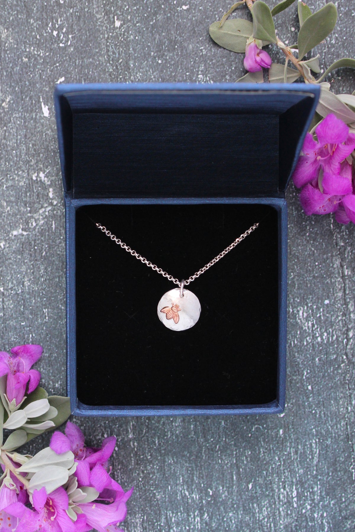 14k Gold Bee | Sterling Silver Pendant