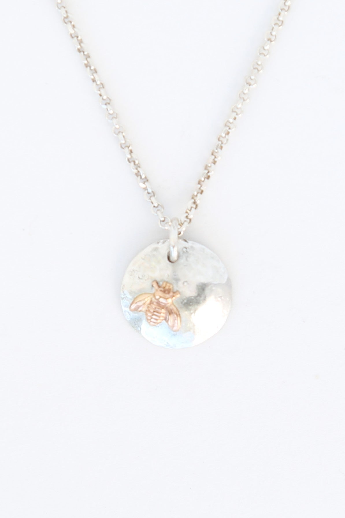 14k Gold Bee | Sterling Silver Pendant