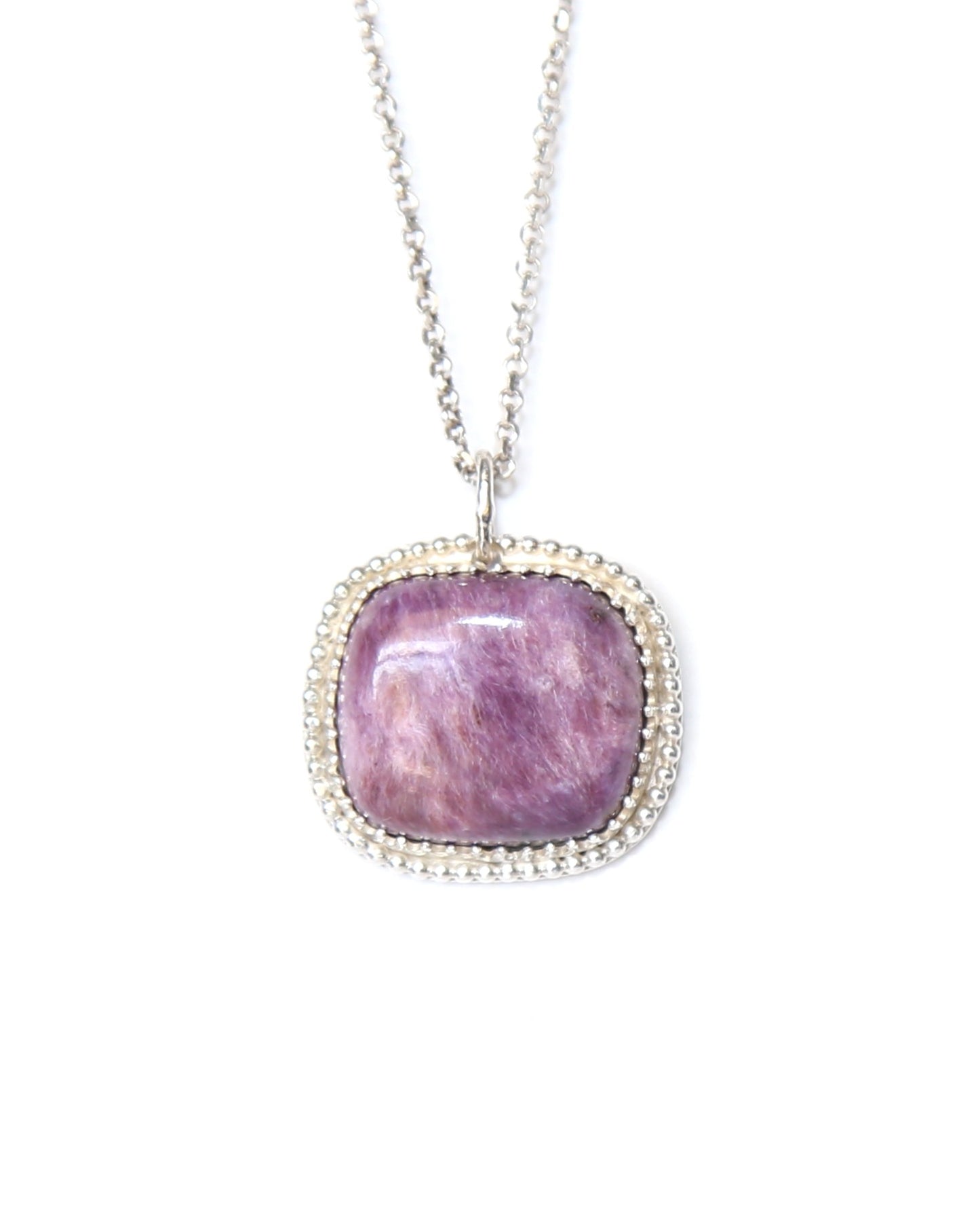 Charoite Sterling Silver Necklace