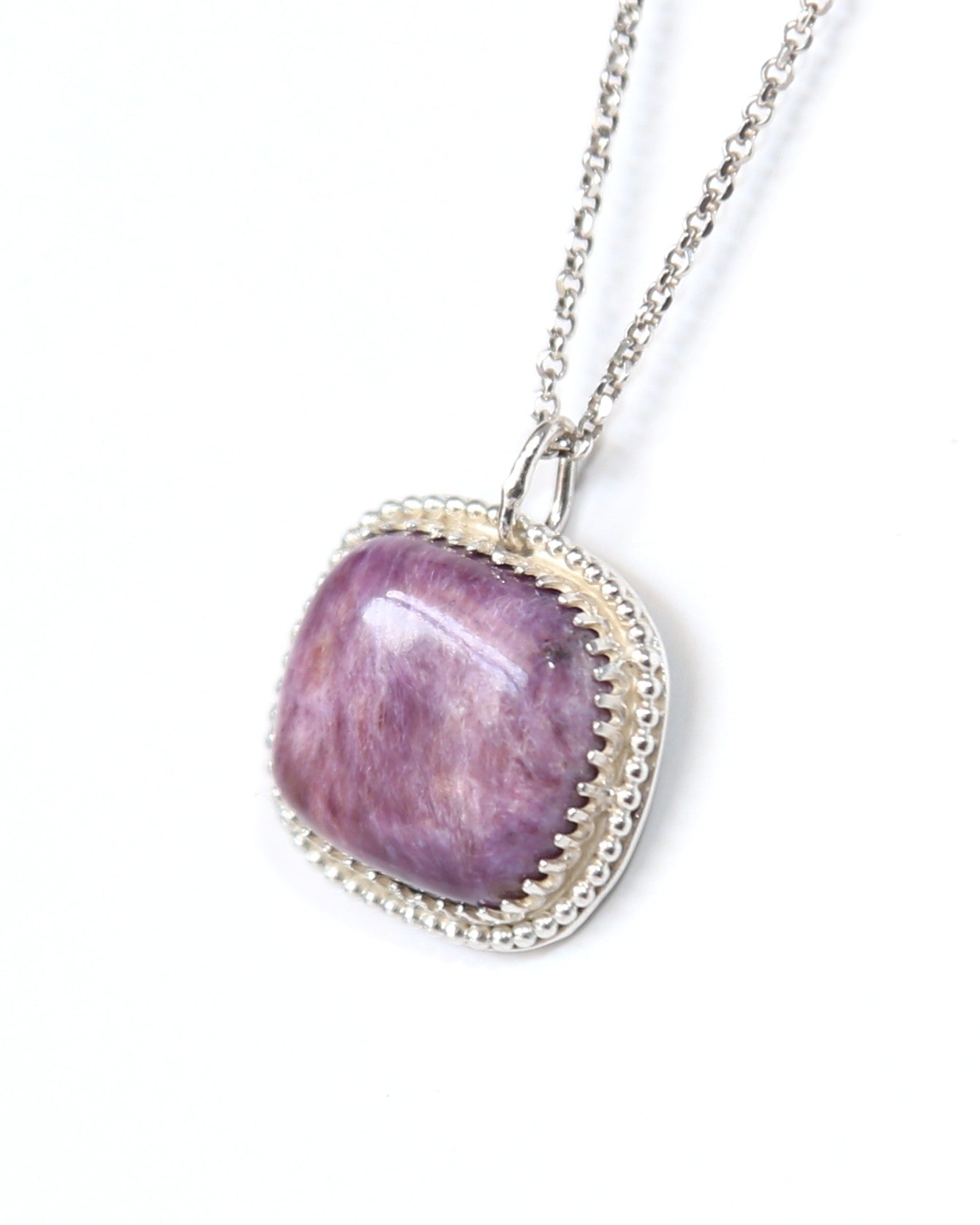 Charoite Sterling Silver Necklace
