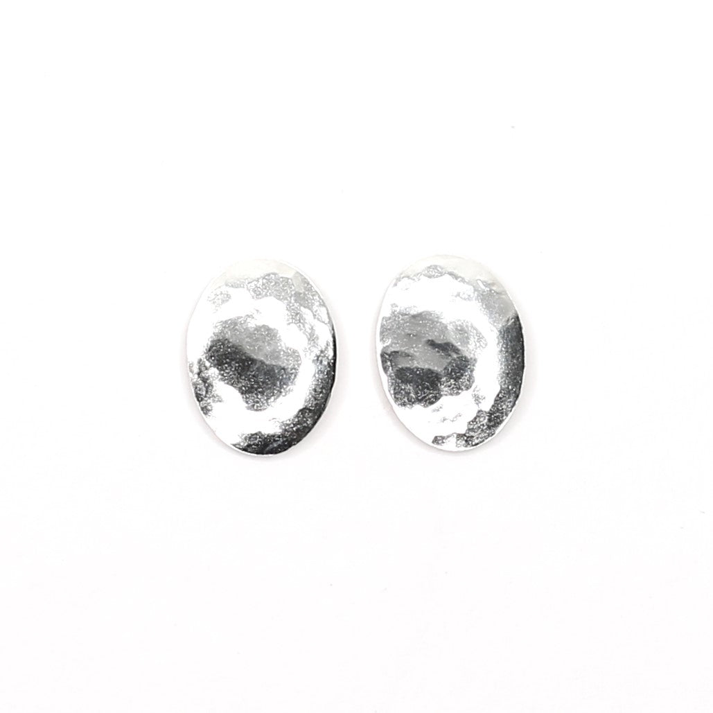 Hammered Shield Stud Earrings