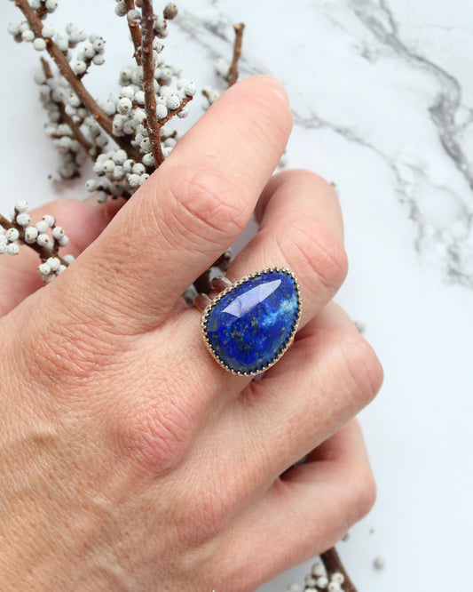 Lapis Lazuli Infinity Ring | Aurora