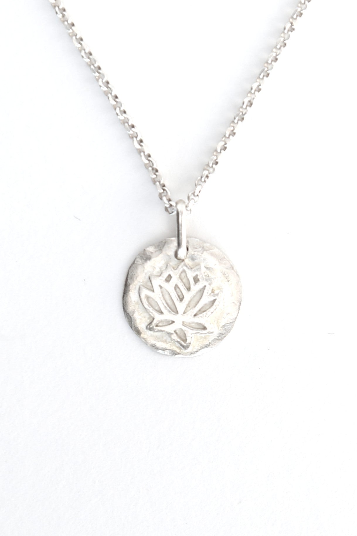 Lotus Flower "Mini" Sterling Silver Necklace
