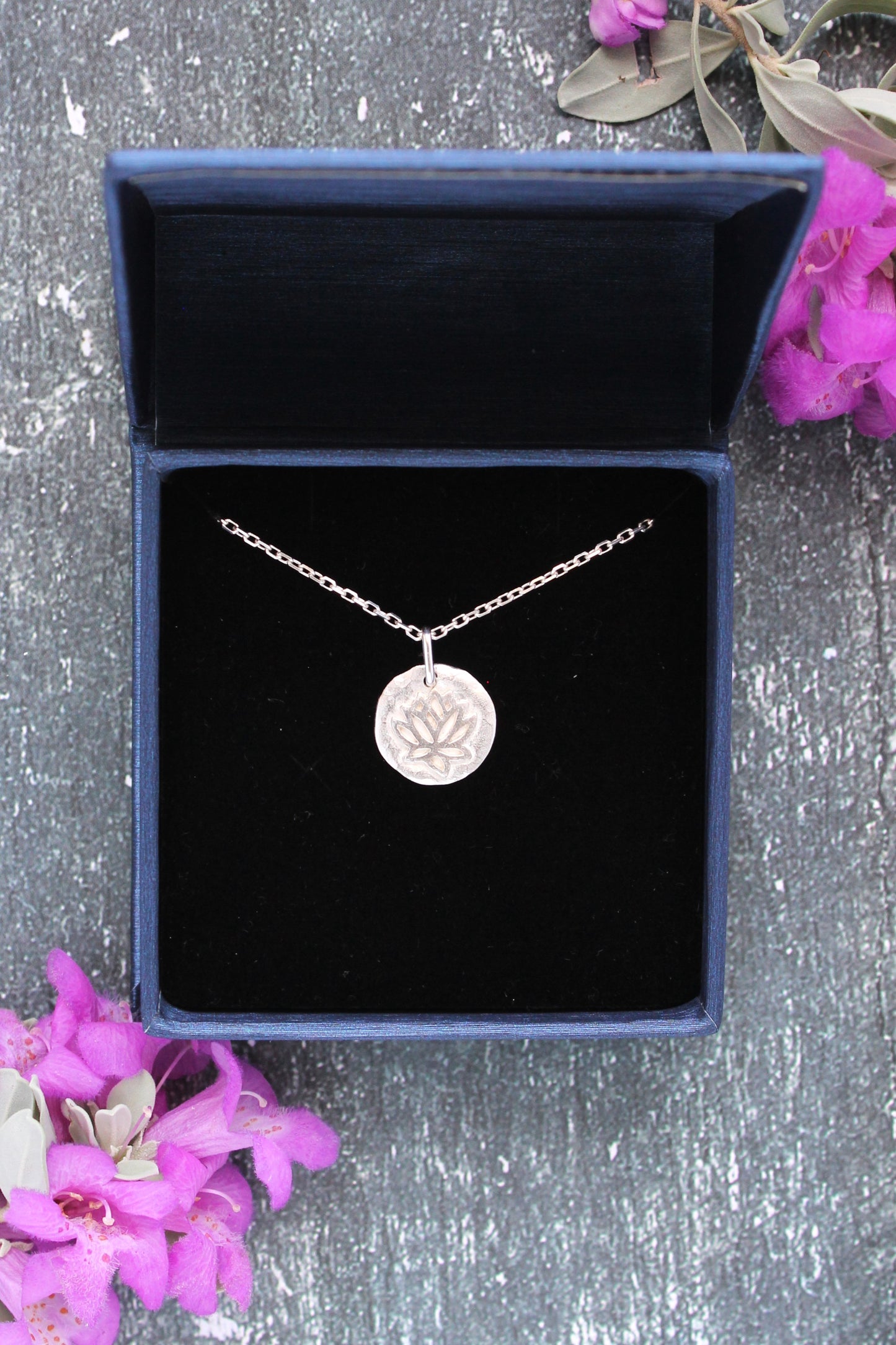 Lotus Flower "Mini" Sterling Silver Necklace