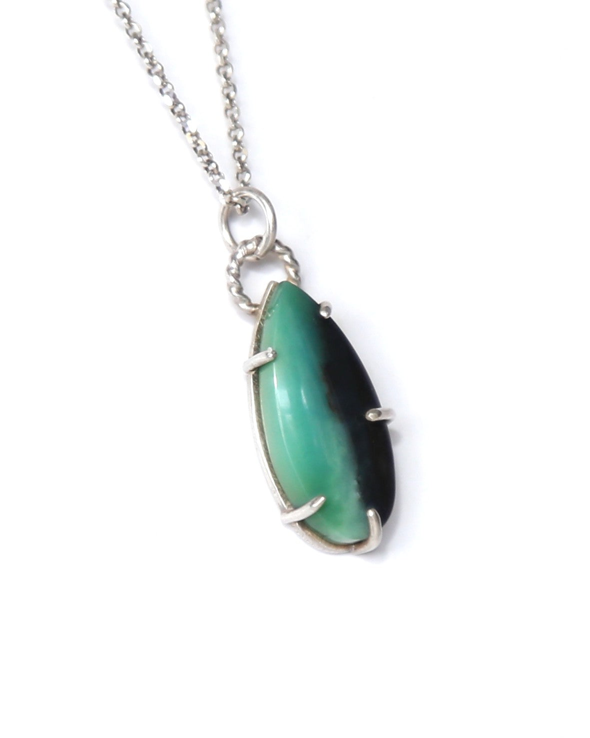 Opalized Petrified Wood Sterling Silver Necklace