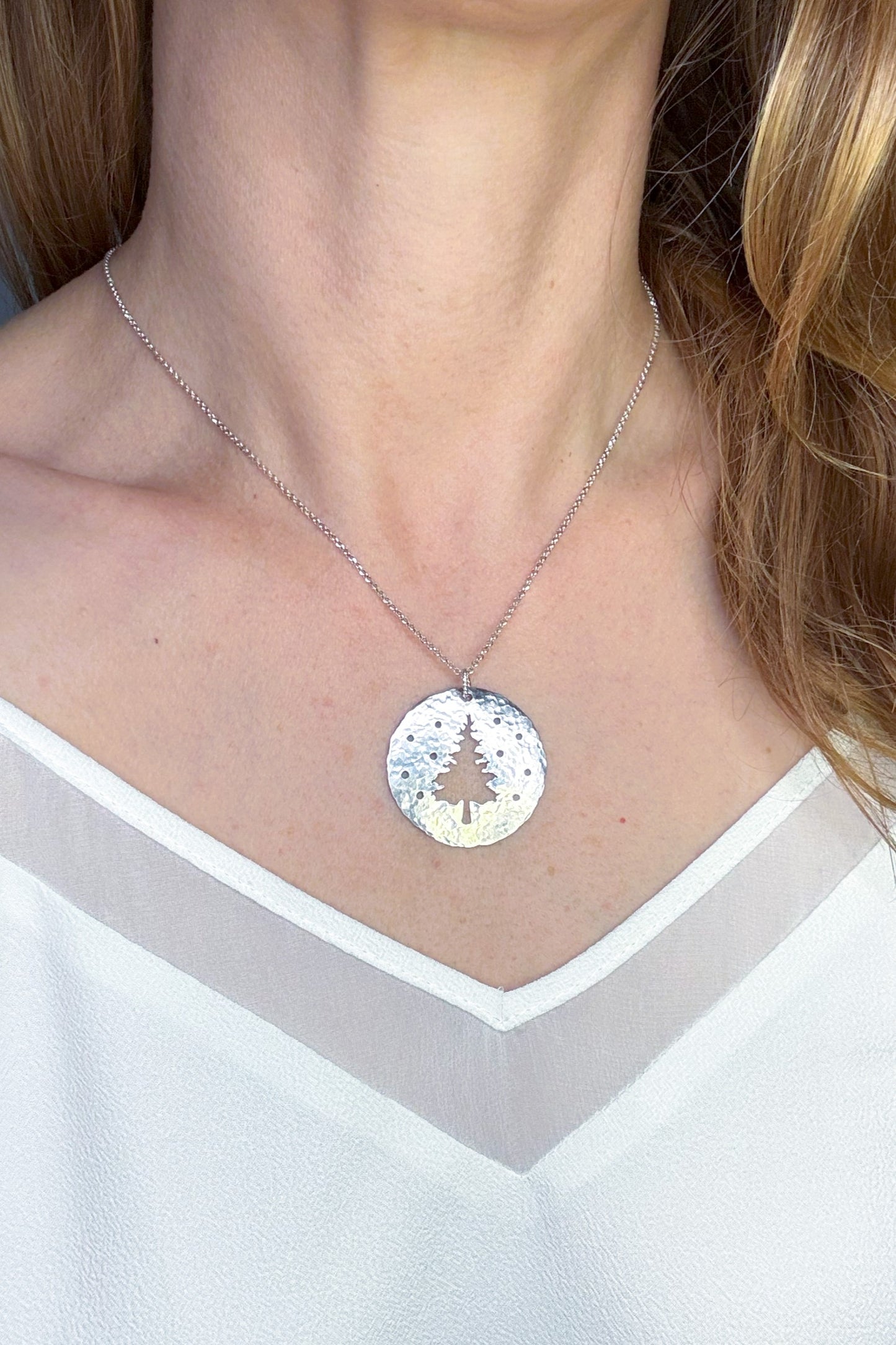 Winter in the Woods Sterling Silver Necklace